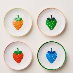 Kate Spade X Target Strawberry Melamine Appetizer Plates Set of 4